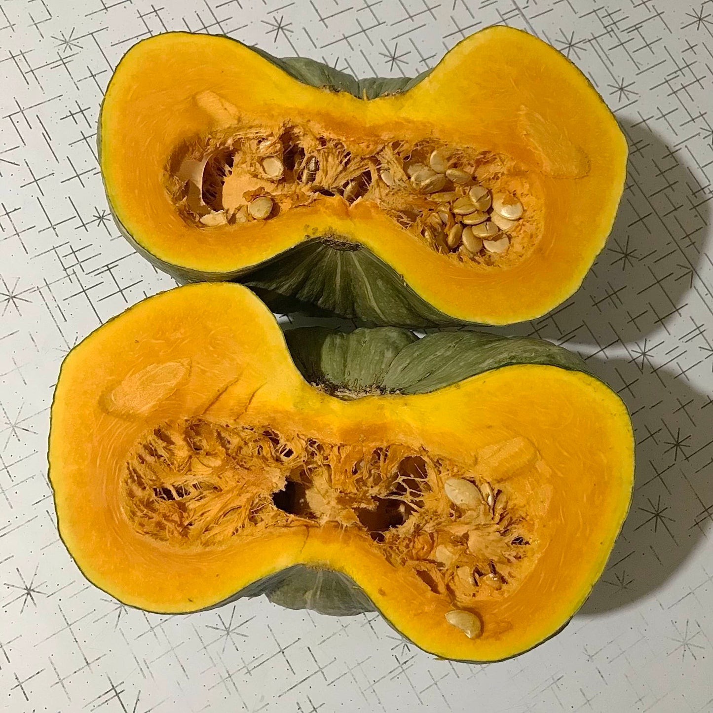 interior of ripe mramornaja squash