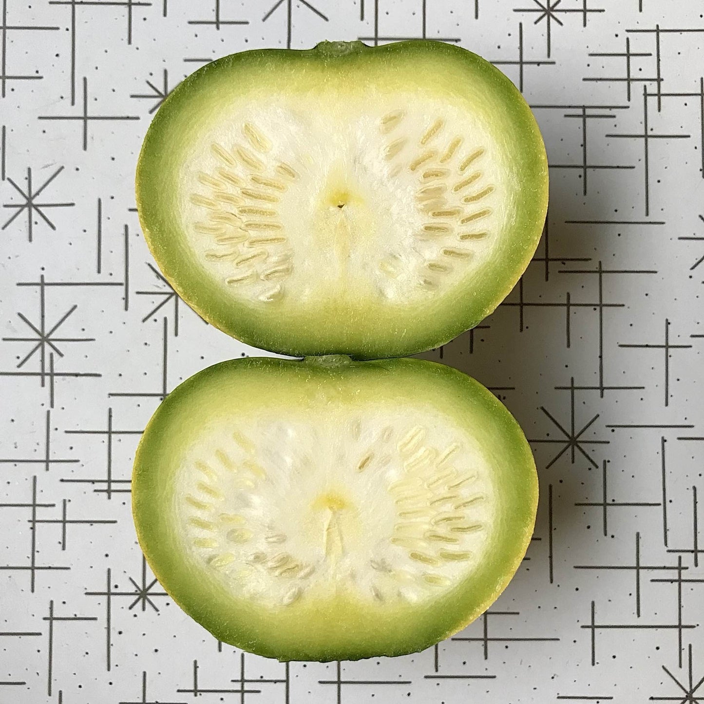 interior of a perfectly ripe zapallo del tronco squash