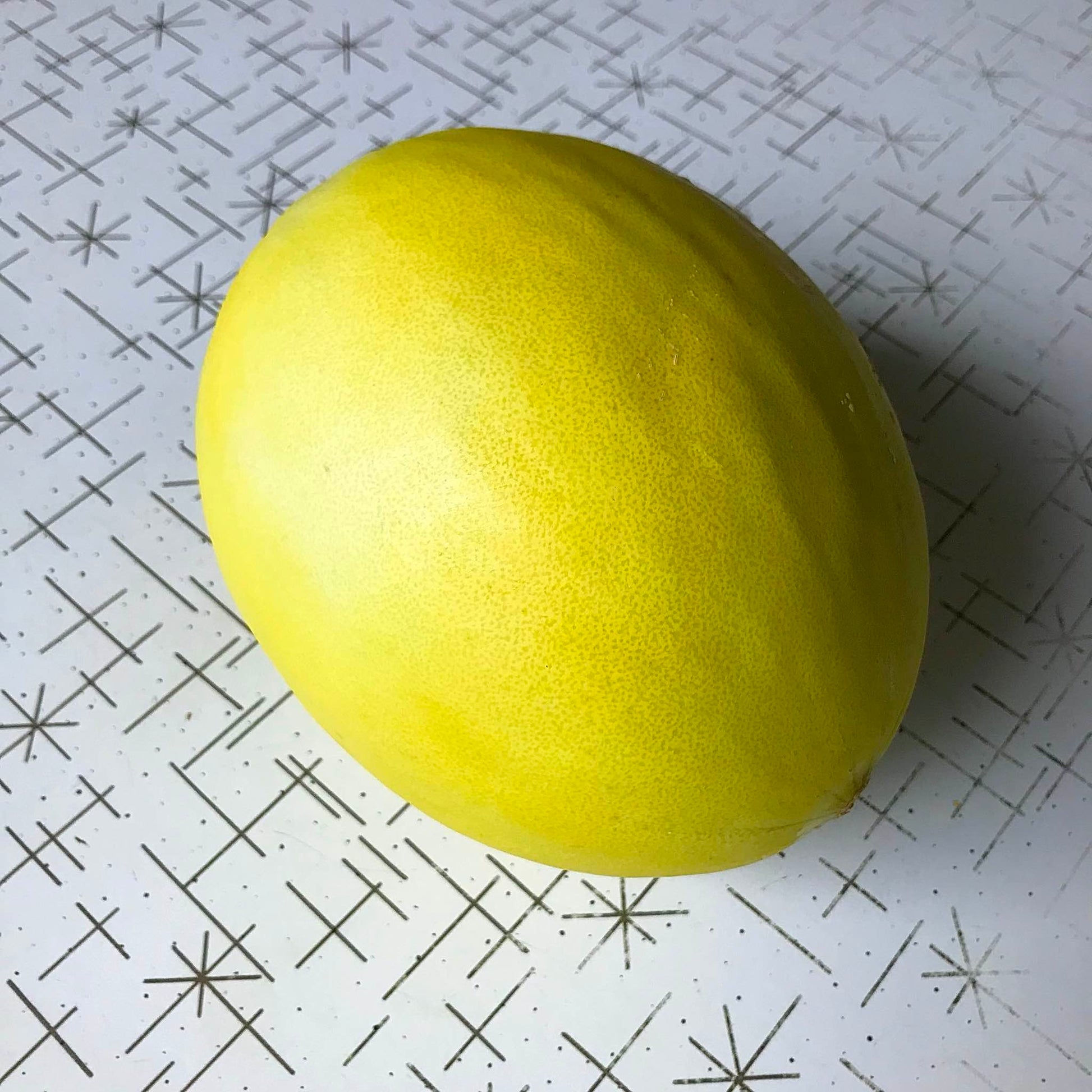 Perfect golden honeydew melon on a table.