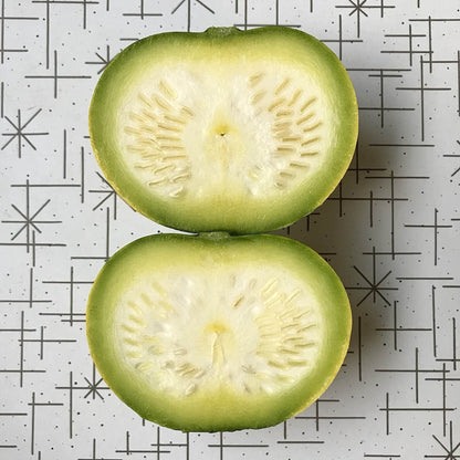 interior of a perfectly ripe zapallo del tronco squash